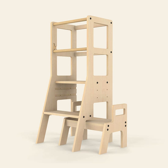 3- Level Adjustable Helper Tower with Built-in Stool