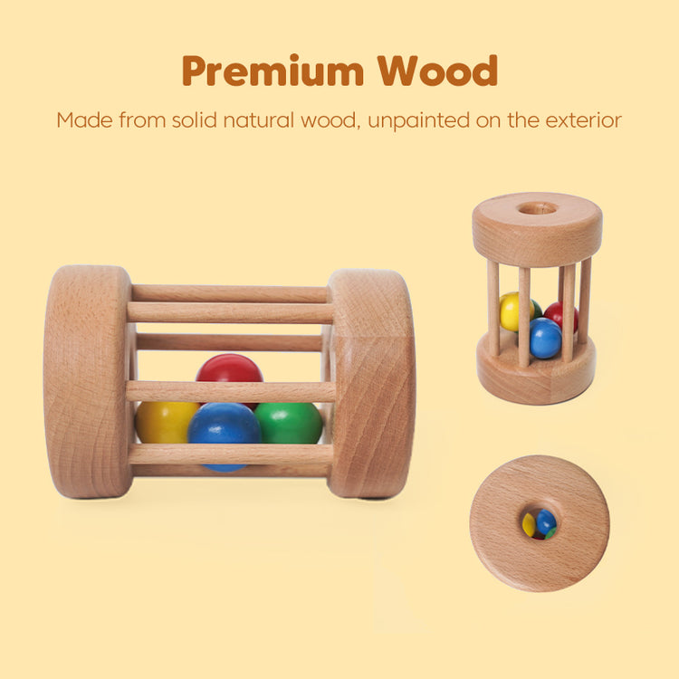 Montessori Ball Cylinder Rolling Drum- Crawling Toy for 6-12 Months Baby