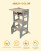 3-in-1 Montessori Wooden High Chair Foldable Toddler Tower