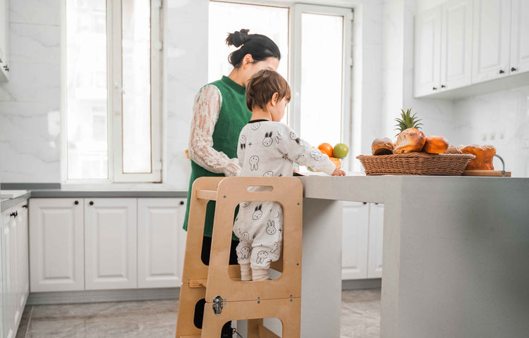 Montessori learning tower kitchen helper