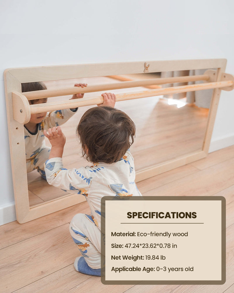 Infant Toddler Montessori Mirror With Bar Xiha Toy