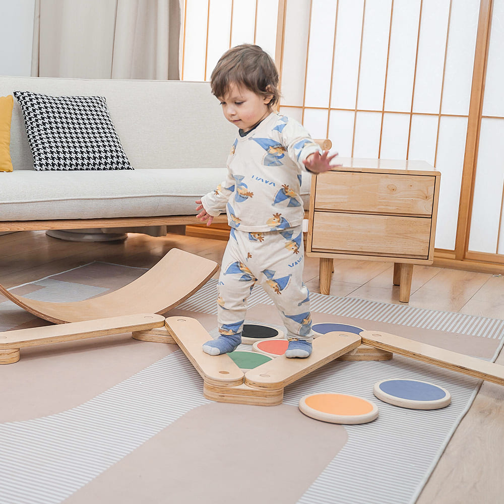 Montessori Wooden Balance Board for Kids - Develop Coordination