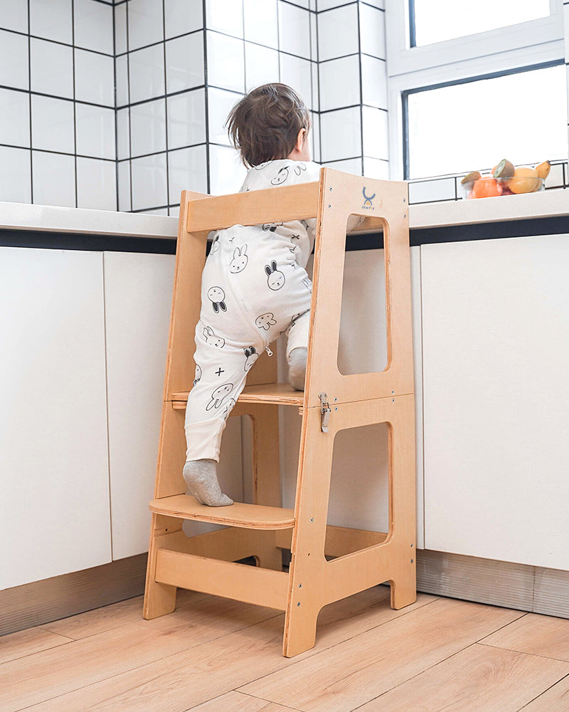 The Foldable Kitchen Helper Learning Tower | Xiha Toy White